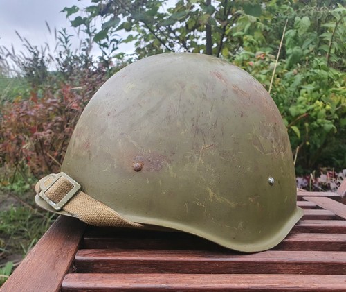 Original steel combat helmet - steel,